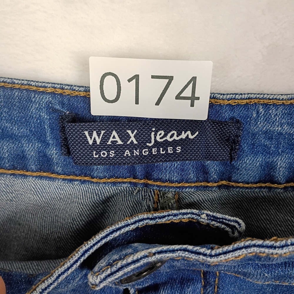 Wax Jean Los Angeles Distressed Denim Mini Skirt Medium Wash Plus Size 1X Skort - Picture 3 of 6